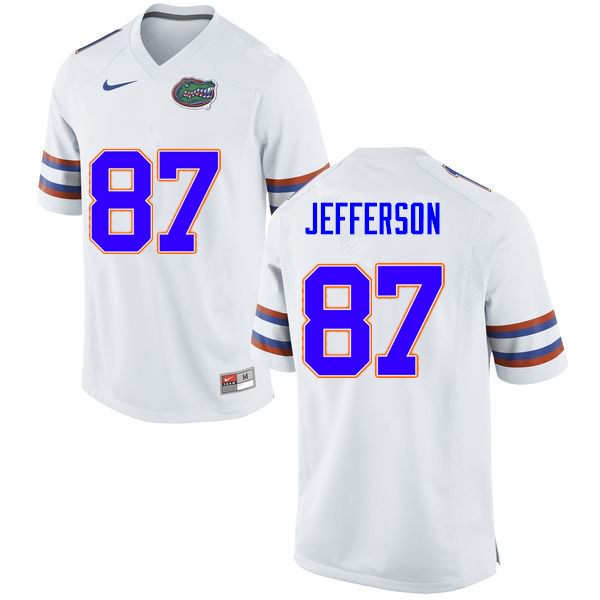 Men's NCAA Florida Gators Van Jefferson #87 Stitched Authentic Nike White College Football Jersey RNC2765ZK